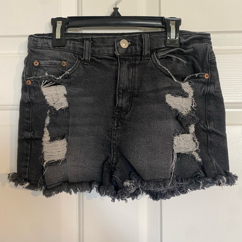Rewash Brand Super High Rise Distressed Denim Jean Shorts 1/25